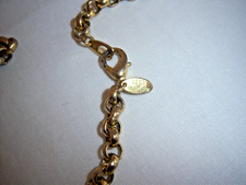 22ct GOLD PLATED ROLO CHAIN NECKLACE - L. 75cm (51g approx)