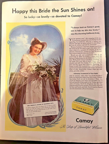 Vtg 1930s camay soap - ad, soap,