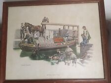 Ronald Sydney Embleton print. The Horse Drawn Barge print 55cm X 45cm