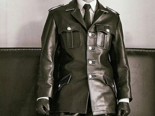 Men real leather shirt tunic - men's,