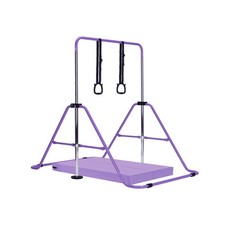 Kids Adjustable Gymnastics Bar With Mat Horizontal Training Bar Gym Equipment
