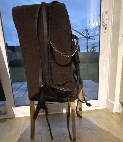 Stubben black leather snaffle - leather,