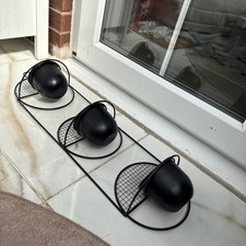 Three Basket Hanging Wall Plant Metal Planter Outdoor/Indoor