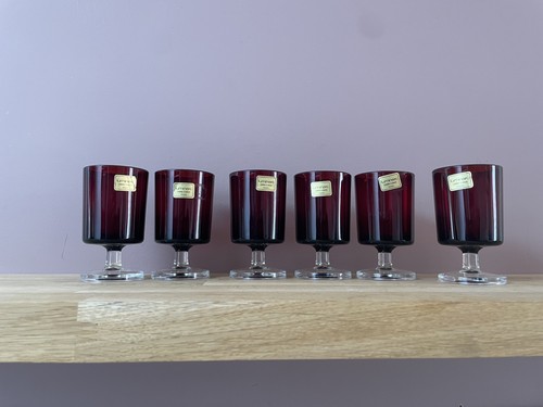 Luminarc stem glasses ruby - luminarc, red