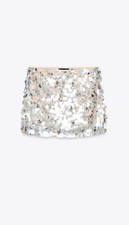 Zara Sequin Skirt Beige, Blue