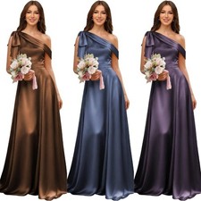 Women Satin A Line Pleated