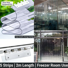5 Strips PVC Strip Curtain 2m