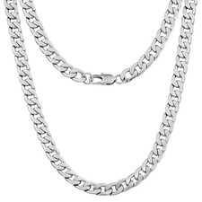 Mens chain necklace silver - mens,