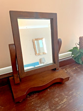 Small antique mahogany dressing table mirror