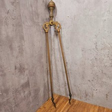 Antique 63cm Long Brass Fire