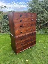 Antique Mahogany Chest On Chest Large Chest Of Drawers