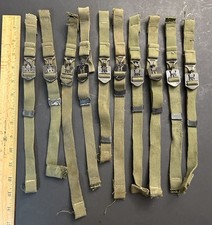 ONE Used Late WWII OD7 Ball & Catch ChinStrap set for US GI M1 Steel Helmet