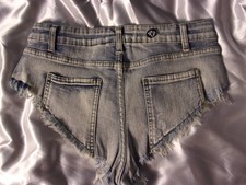 Waist Hot Pants Mini Jeans