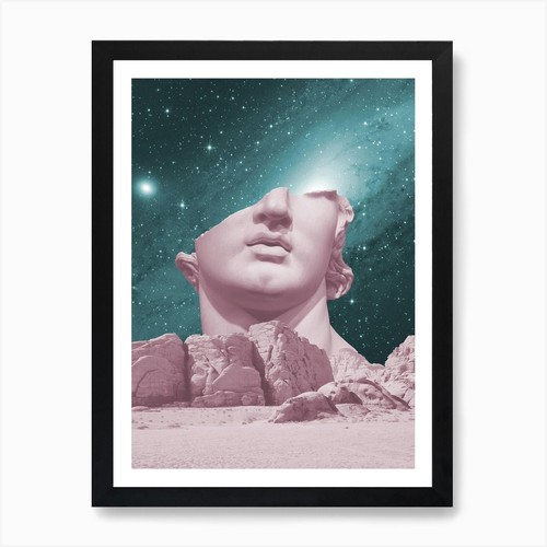Ancient space statue - space, art