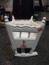 vintage CRADLE RABBIT INSPIRED miniature doll house