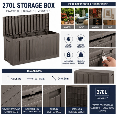 270l outdoor garden storage - garden,