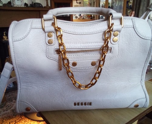 Bessie cream handbag x - cream, 11.5"