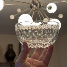 Stuart Crystal Glass Startime Pattern Christmas Pair W13.5cm Bowls Circa 1930s