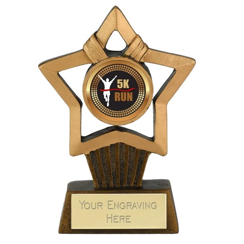 Running run award mini star - award,