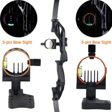 Archery Bow Sight 3-Pin/5-Pin Plastic Compound Bow/Recurve Bow Hunting Accessory