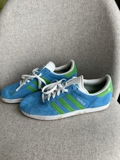 Men’s Blue And Green Stripe Adidas Gazelle Trainers Size 10