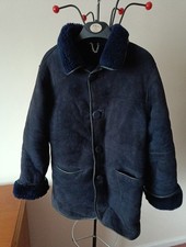 Boys winter Coat black suede
