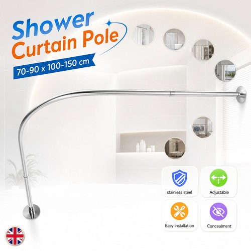 Shaped shower curtain rod - l,