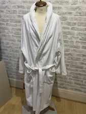 White heavy towelling dressing gown robe cotton Elite XL chest 54" L46"  PB363