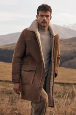 Men's Shearling Brown Suede