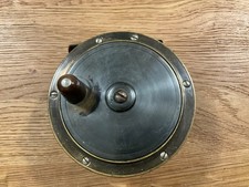 Vintage 4in brass wide drum salmon  fishing reel
