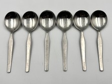 6x Vintage Viners Profile Stainless Steel Cutlery 14.5cm Fruit Spoons