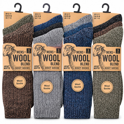 Mens thick wool blend socks - mens,