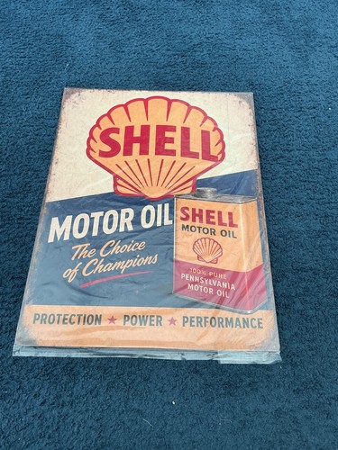 Shell motor oil garage - oil, metal