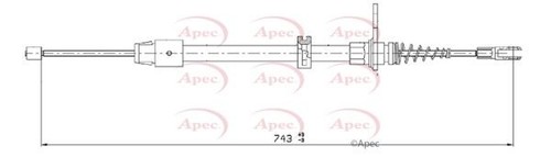 Apec rear brake cable - rear,