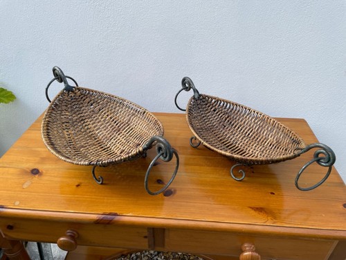 Vintage pair wicker and - pair,