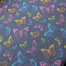 Colourful Butterflies Softshell Fabric