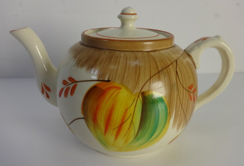 Vintage teapot hand painted - vintage,