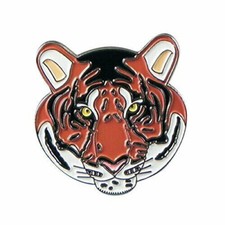 Tiger Head Enamel Pin Badge