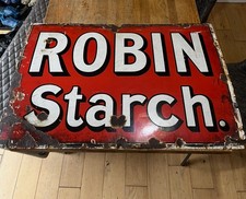 Original ROBIN STARCH Enamel Sign