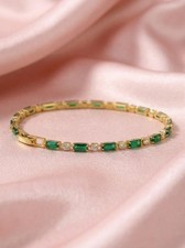 Emerald Tennis Bracelet 18K