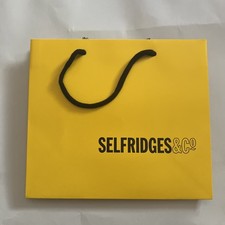 Selfridges - Small Yellow Paper Gift Bag - Measures 25 x 22 x 10 cm
