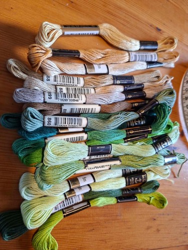 Random greens and creams - and,