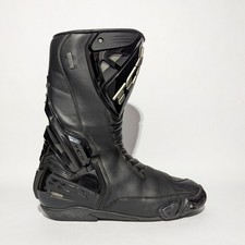 TCX S-Race Gore Tex Mens UK 10 Motorcycle Boots Black Leather Used