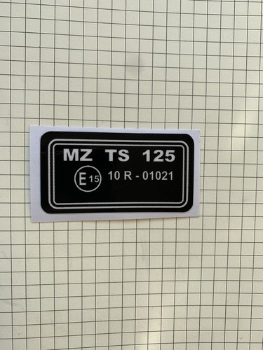 125 homologation sticker - ts,