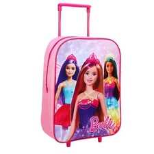 Barbie Kids Wheeled Trolley Bag Backpack 42cm Travel Lightweight School Carry-On