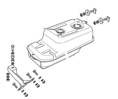 Fuel tank mounting kit for - tank,