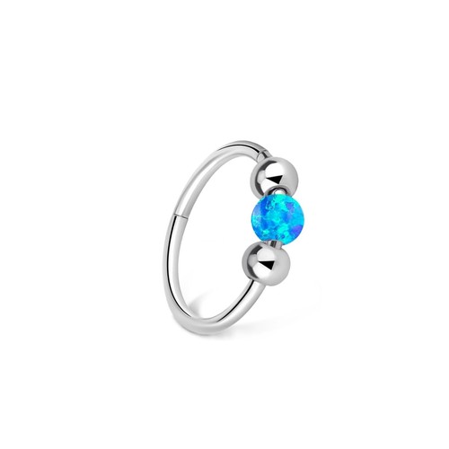 Surgical steel nose rings opal - surgical,