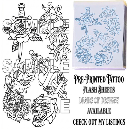 Tattoo stencil sheet - a4,