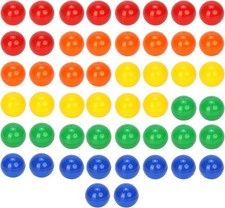 QWORK® 50pcs Hollow Raffle Balls Lottery Balls 3cm 5 Colors Small Fillable Bal