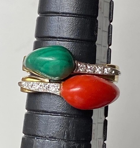 18ct gold vintage - 18ct, coral